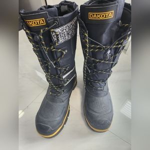 Men's Dakota Steel Toe Steel Plate Safety Winter Boots - Black